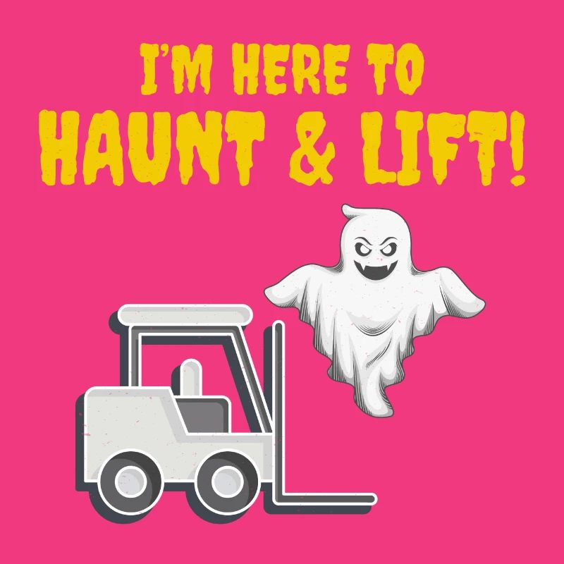 Halloween Ghost Forklift Operator Équipement lourd