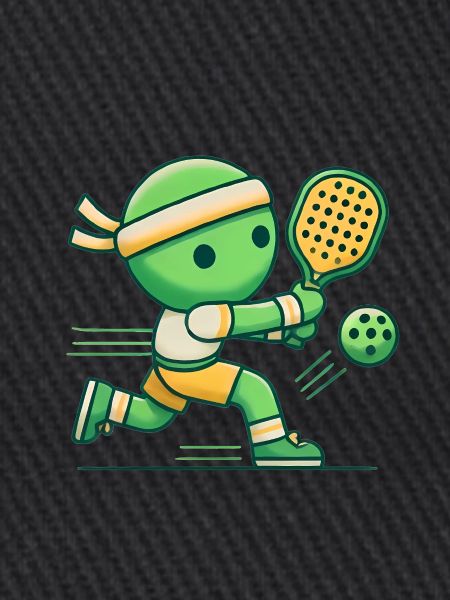 Authentische Pickleball-Spielergrafik