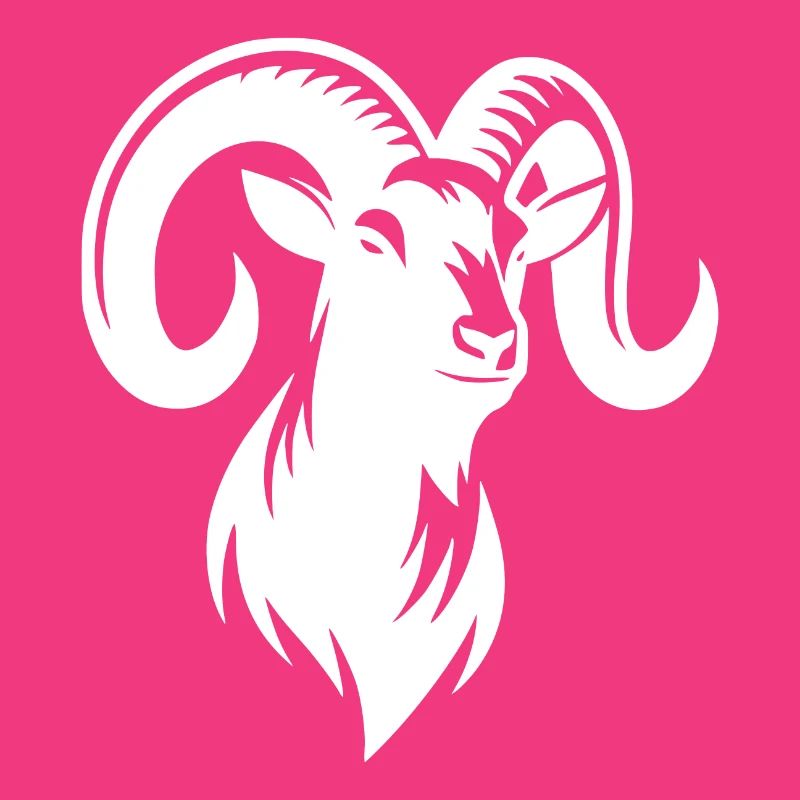 Bouc têtu avec d’énormes cornes