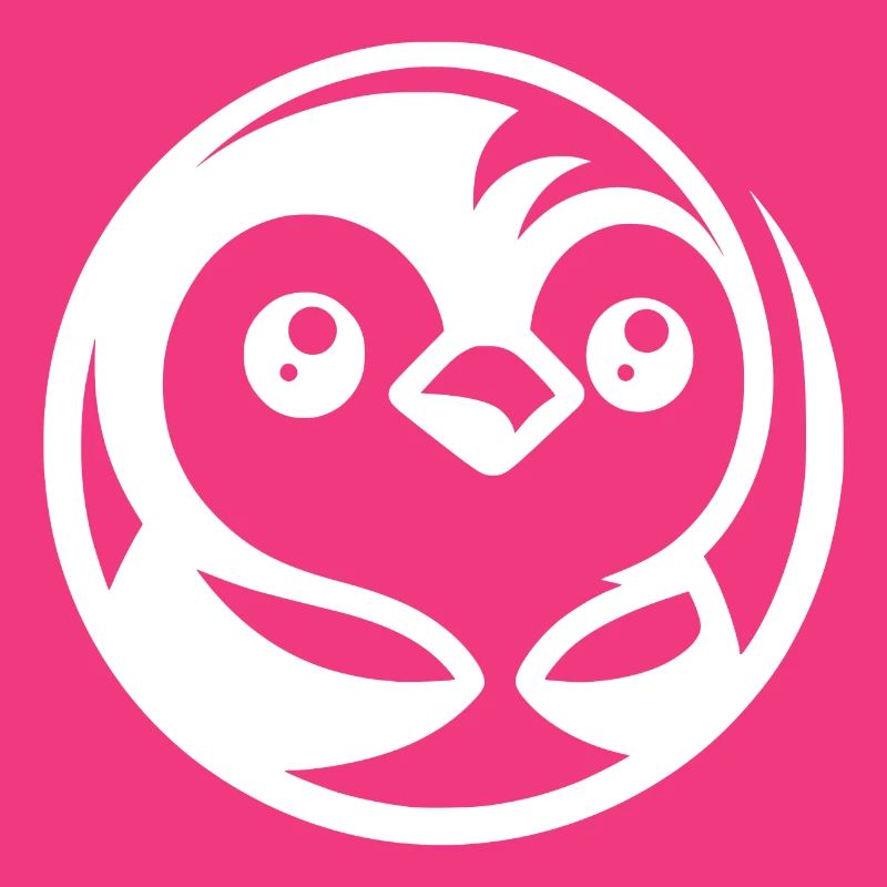 Minimalist penguin drawing with comic charm