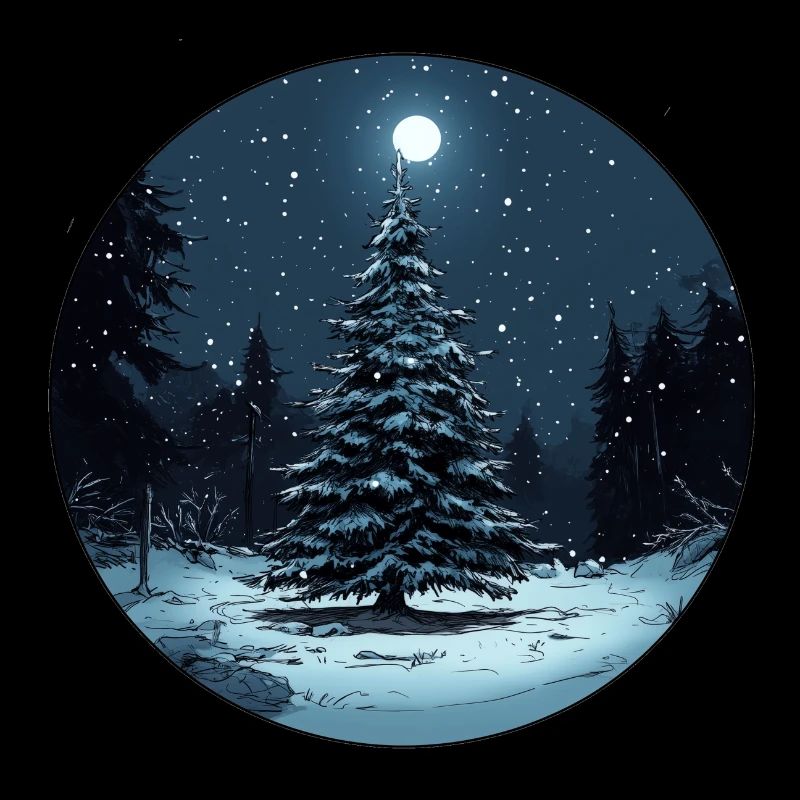 Magie de l’hiver : Douce nuit dans la forêt