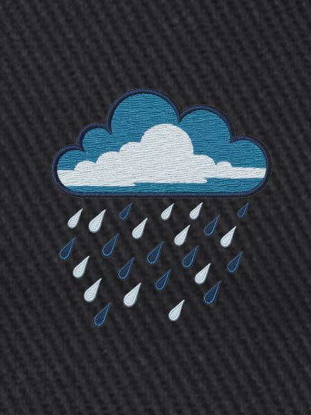 Gestickte Regenwolke