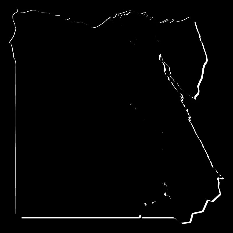 Egypt map as outline