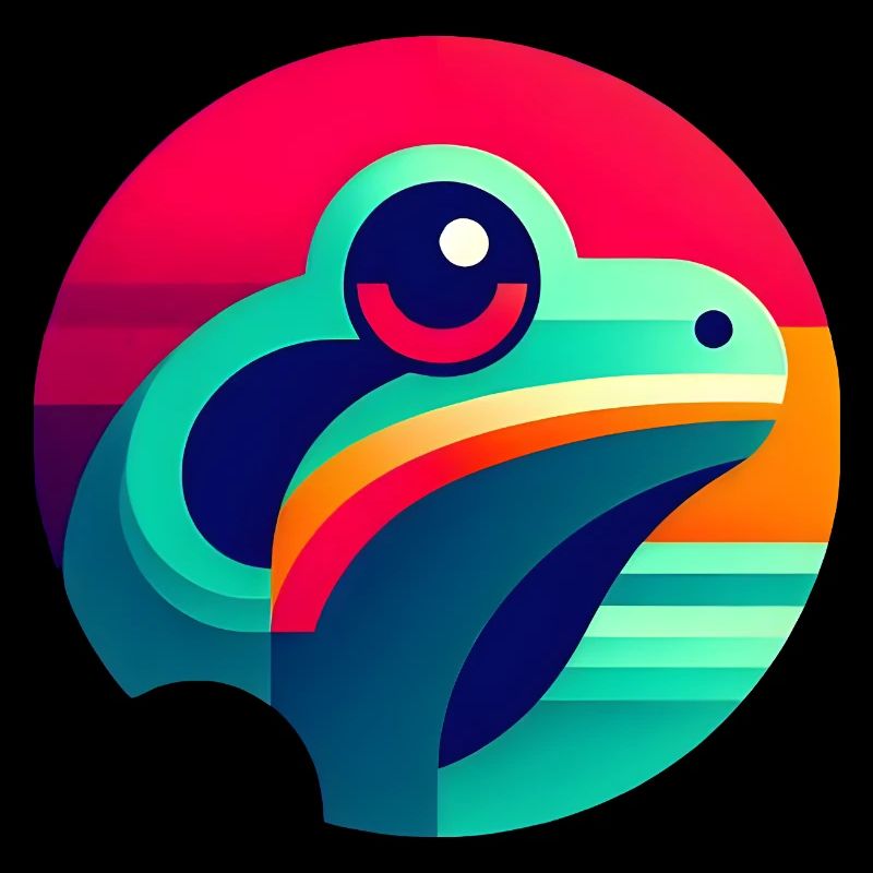 Tree frog illustration abstract