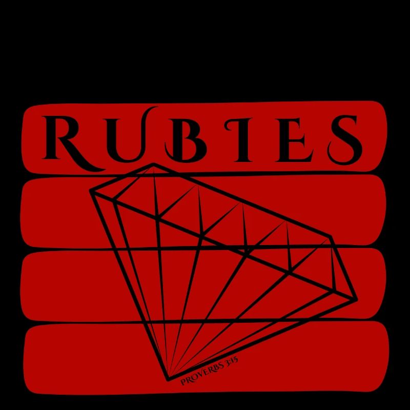 Wertvoller als Rubine Horizontal - Schwarzer Text