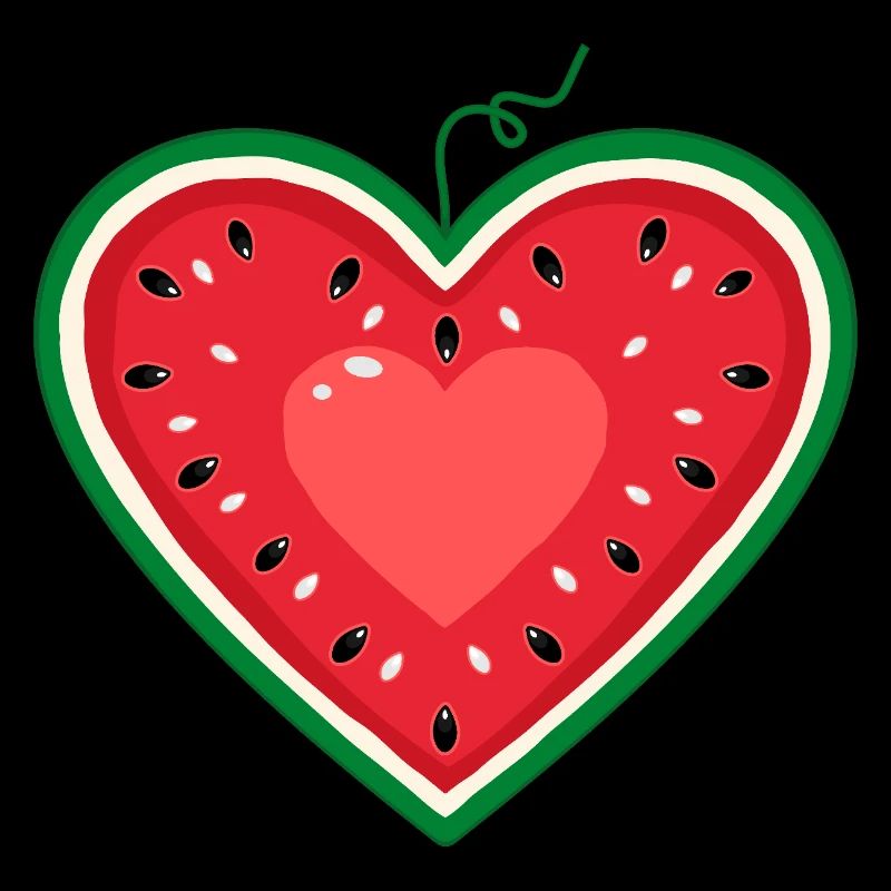 Conception de pastèque comme un cœur