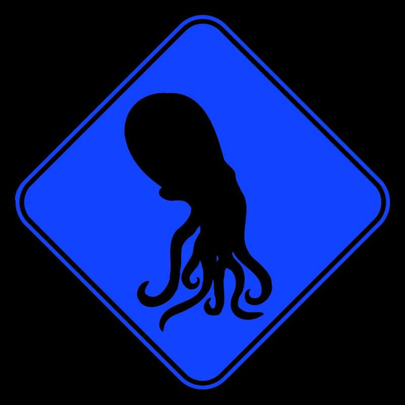 Octopus Danger Sign Caution Warning