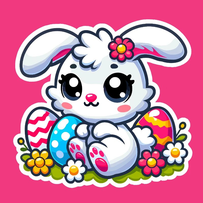 Sweet Bunny - Easter with Eggs
