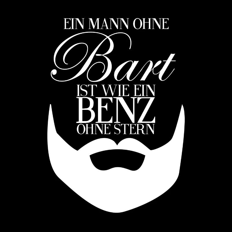 Mann ohne Bart - Nein! - Bart Spruch Geschenk