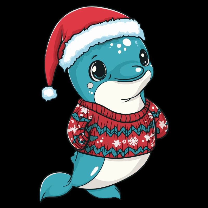 Delfin Weihnachten Comic