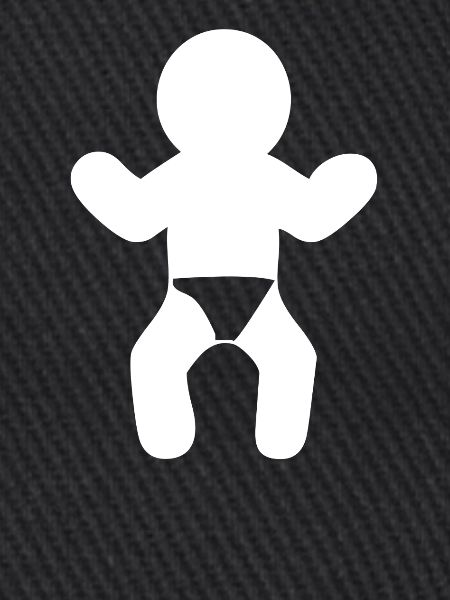 Babysilhouette in Windel