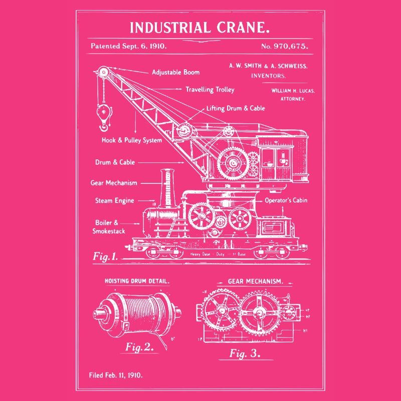 Industrielle Kran-Baupläne