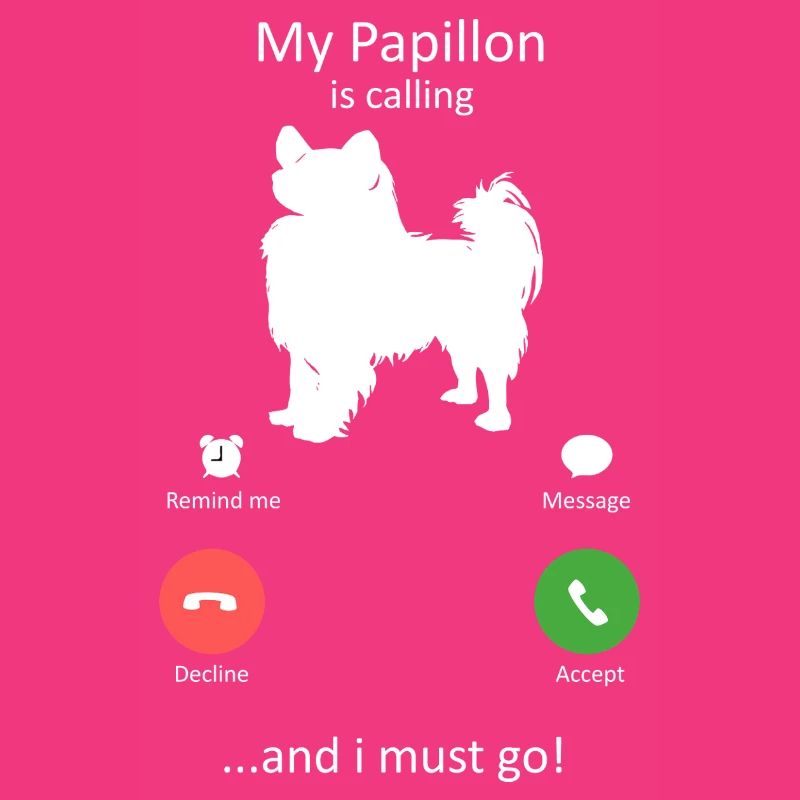 Interface de téléphone intelligent Papillon Dog Calling