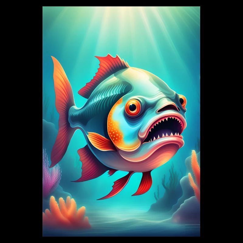 Poisson effrayant à l’air étrange