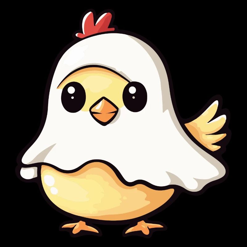 Chicken Halloween Funny Ghost
