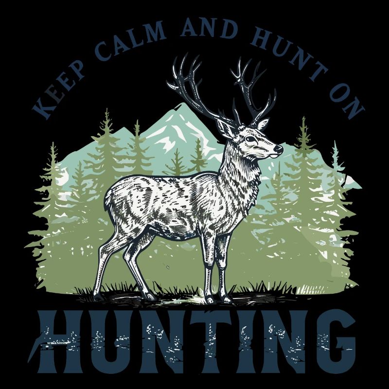 Conception majestueuse de chasse au cerf