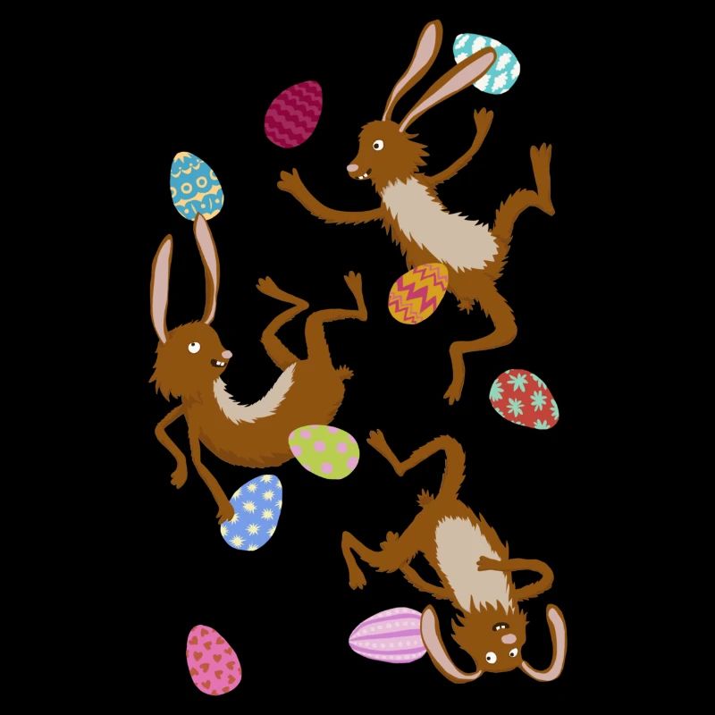 fallende Osterhasen