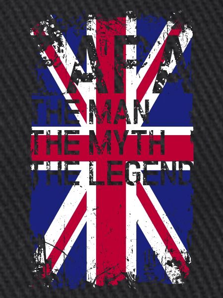 Grunge Union Jack Text Tee