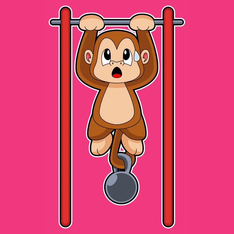 Monkey Bodybuilder Pull-ups Bodybuilding