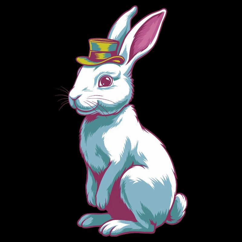 Lapin avec chapeau