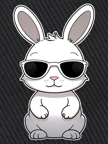 Cooler Hase mit Sonnenbrille