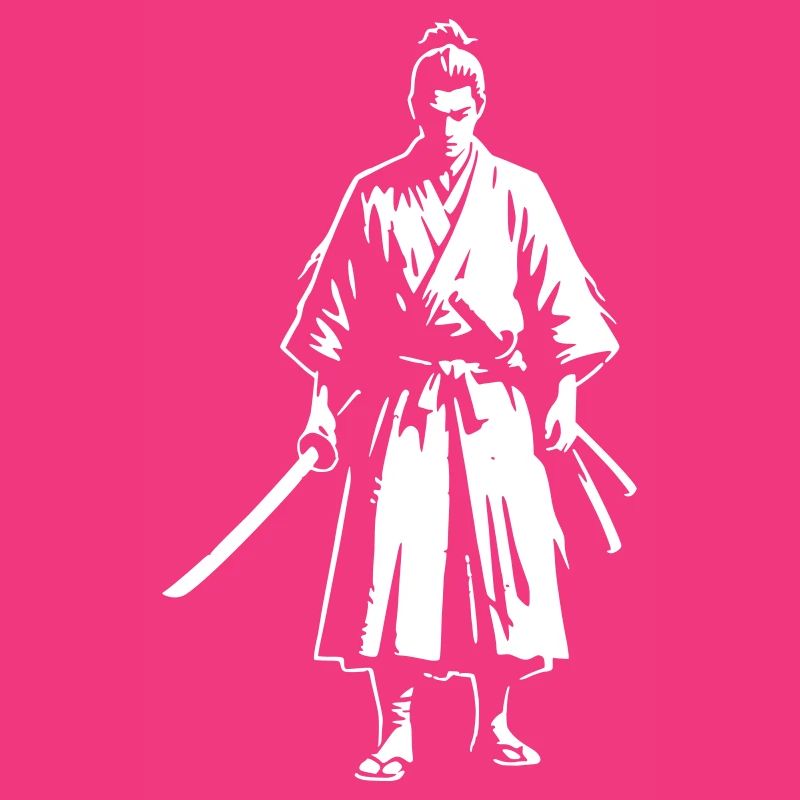 Samurai Two Swords Master Vector