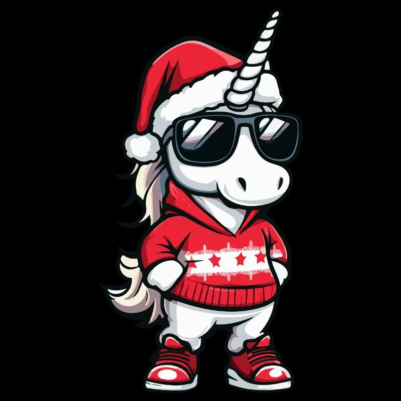 Unicorn Christmas Comic Cool