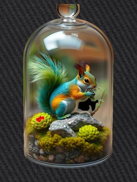 Eichhörnchen im Glas