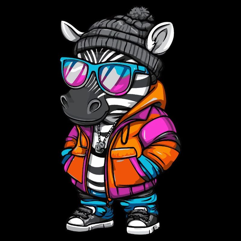 Bande dessinée zèbre cool