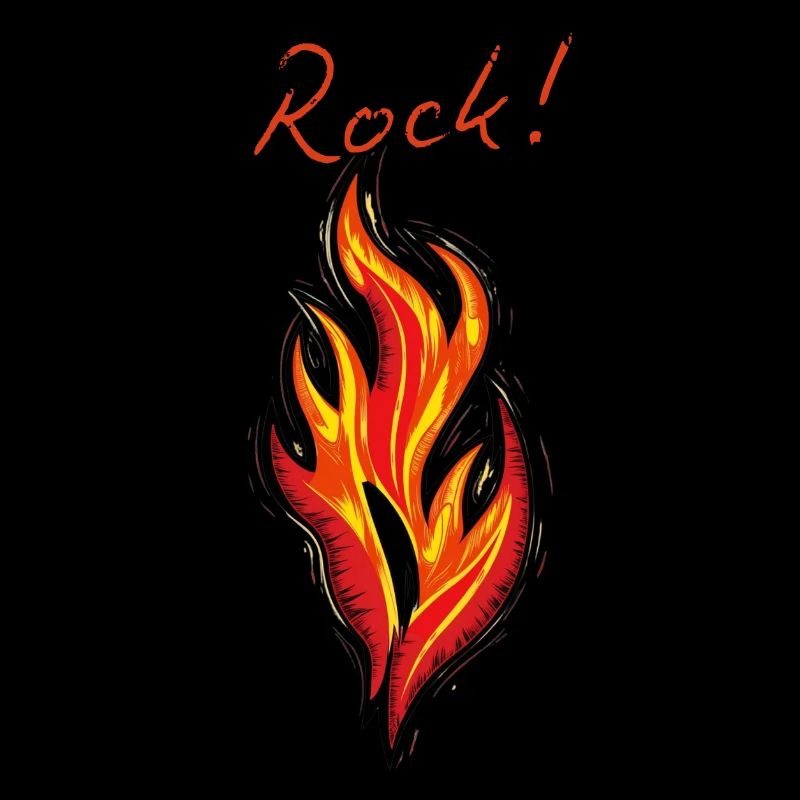Feu de roche et flamme