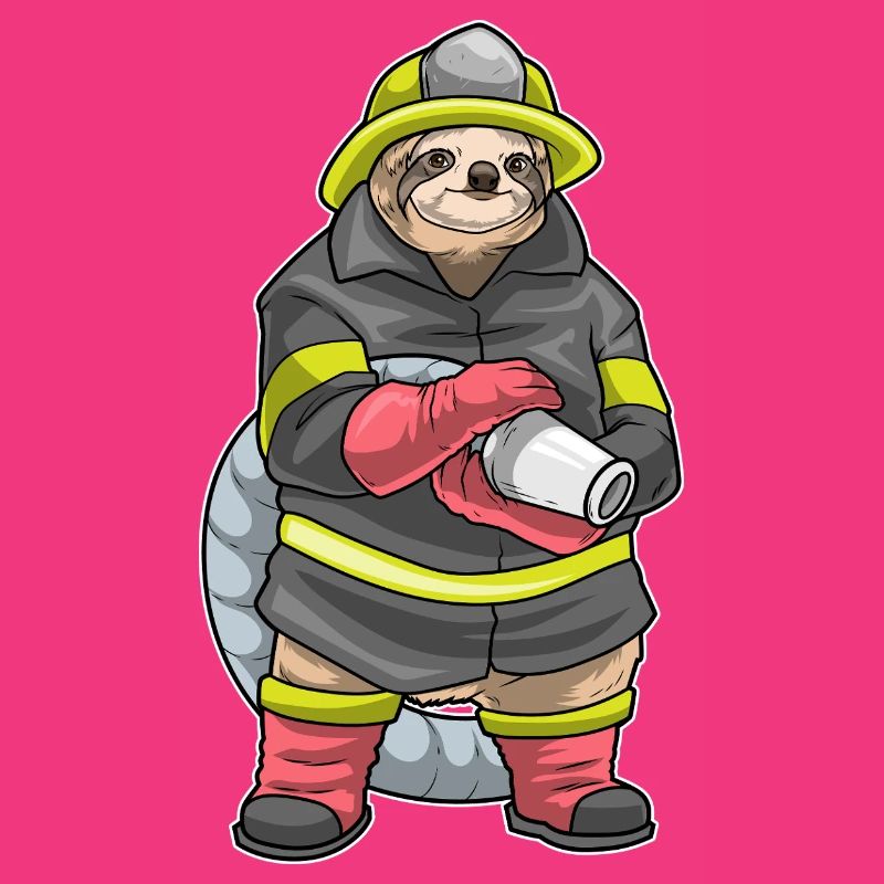 Sloth Firefighter Fire Extinguisher