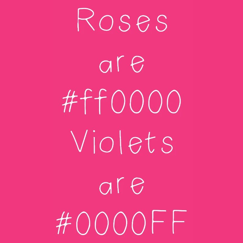 Hex-Farbcode Witz für Entwickler, Coder und Web...