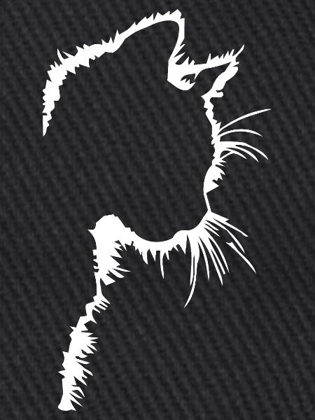 Katzen Silhouette Linienstil
