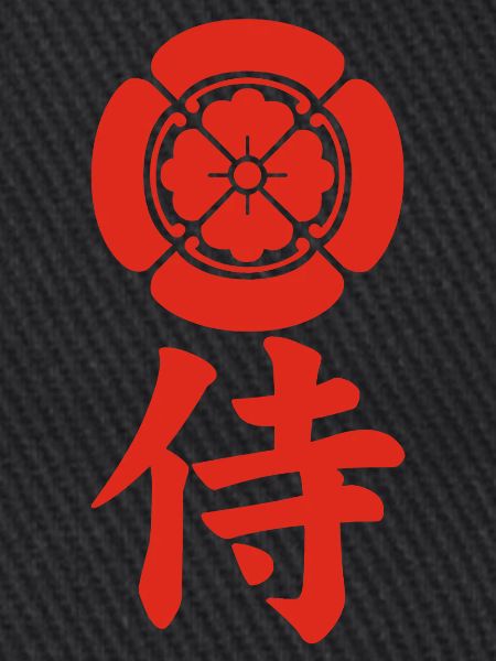 Samurai-Emblem des Oda-Clans (rot)
