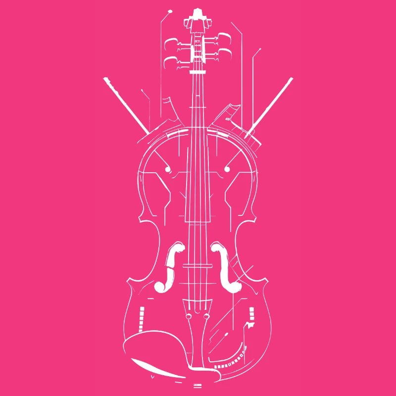 Dessin au trait du violon