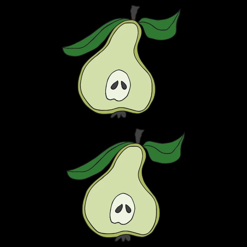 Pear half double