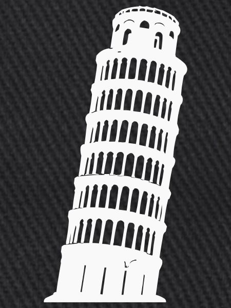 Pisa Turm Silhouette Monochrom