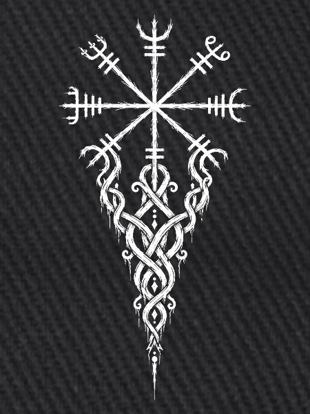 Vegvisir mit Knotenbändern – Wikinger Kompass
