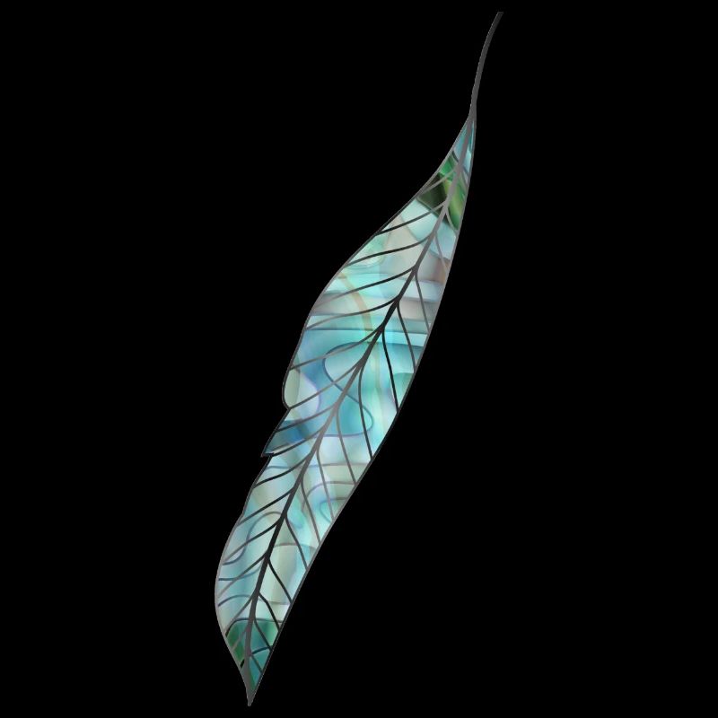 plume de nacre aux couleurs maritimes