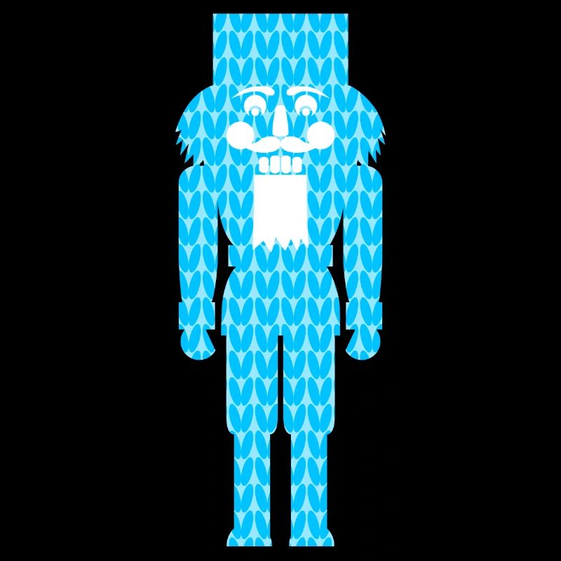 Nutcracker Knitting Pattern Pattern Blue Christmas