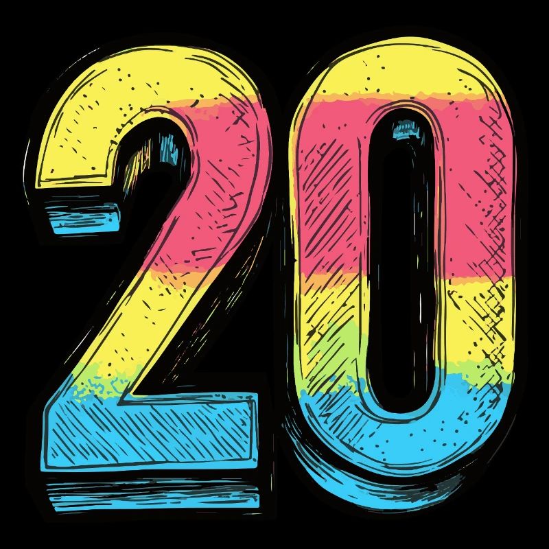 20 Zahl Comic