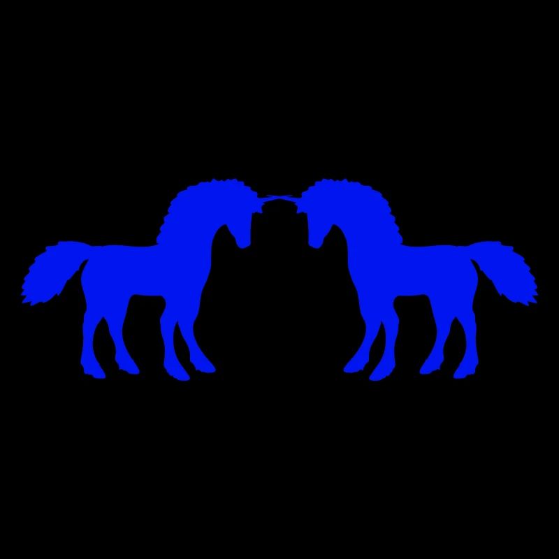 2 Einhörner Silhouette Kampf Duell Team Freunde