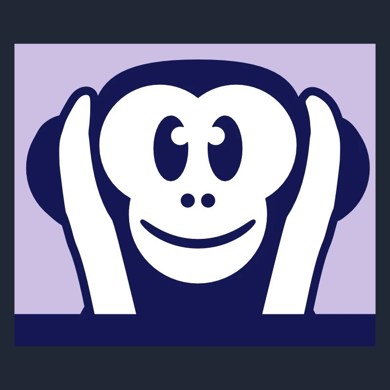 3 Wise Monkeys Hear Nothing Deaf Holds Ears To Monkey