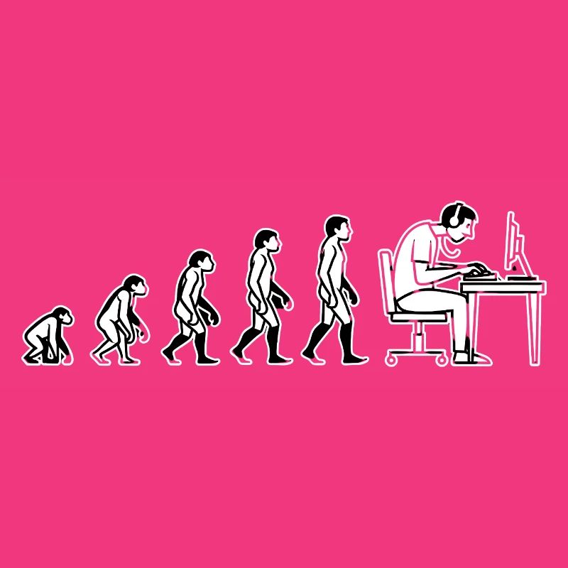 Evolution endet am Computer – Humor Design