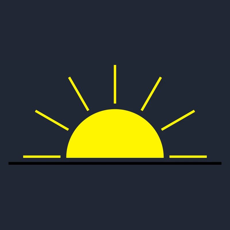 Sonnenaufgang oder Sonnenuntergang gelb