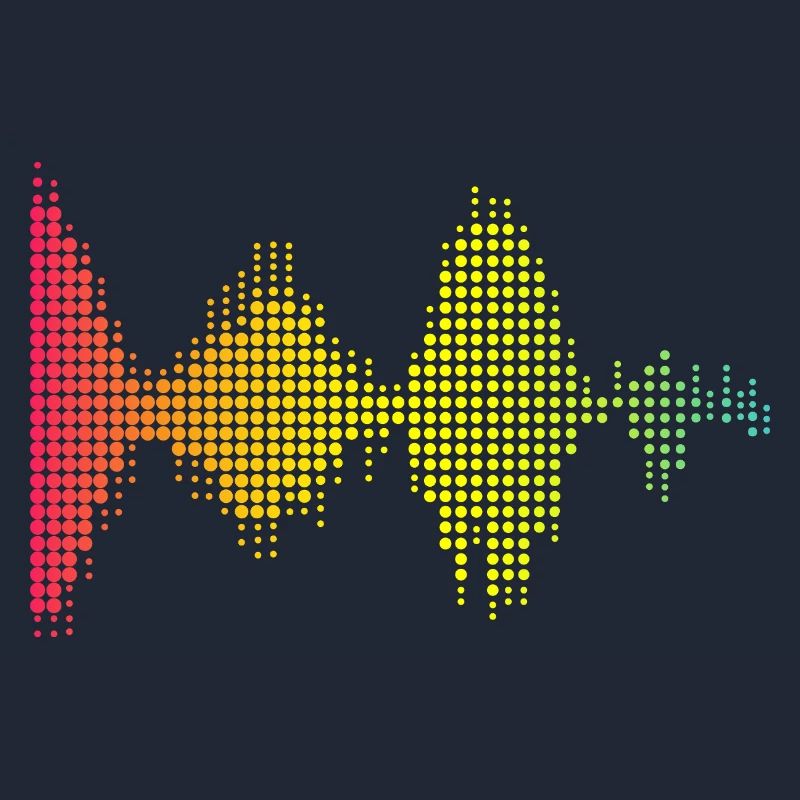 Colored Sound Waves Pattern