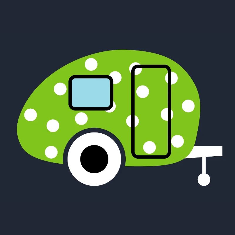 Caravan Caravan Green Dots Camping Easter Egg
