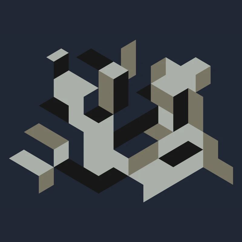 Perspective Construction Cube Dyeing Yourself Labyrinth 3D