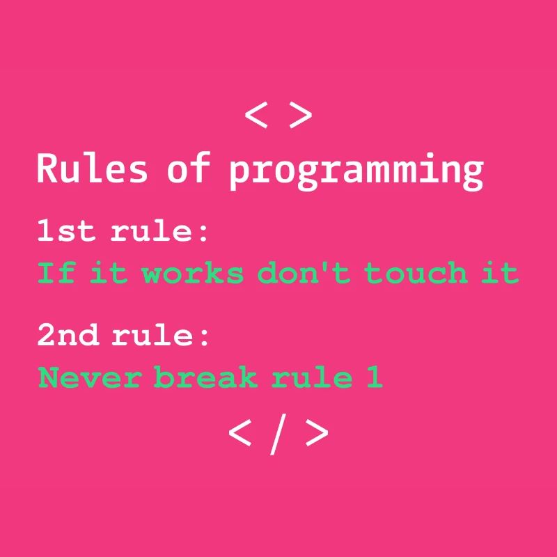 Règles de programmation