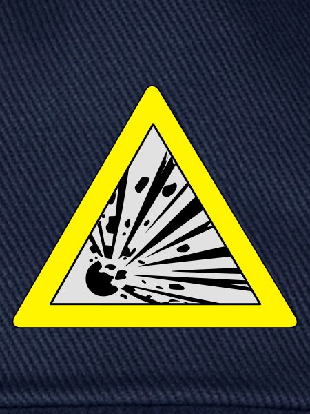Verkehrsschild Explosion